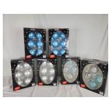 Silver & blue ornaments