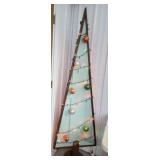 Recycled door Christmas tree
