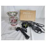 Poinsettia globe & indoor outdoor projector