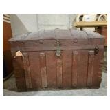 Humpback Metal & Wood Slant Trunk 26 x 20 x 25
