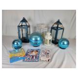 Patriotic lanterns & gazing balls