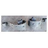 Two Heavy Wrought Iron Corbels or Door Handles
