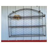 Vintage Metal Wall Shelf 36" x 30"H