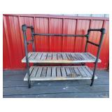 Black Iron Pipe Shelf 36" W x 30" T x 17" D