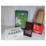 Wii Sport, Colts game, card games, exercise balls