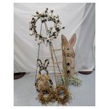 Easter dï¿½cor: Bunnies Real Cotton Wreath