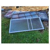 Wood Door 95x30, 3--8 pane window & Screen