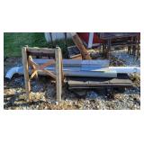 Mini Saw Horses, Shingles, Down spout