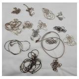 15 Necklaces all Marked 925 / Sterling 72.52 GRAMS