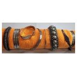 EIGHT Sterling bracelets various markings