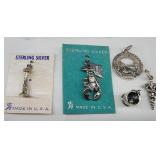 Sterling Silver Charms 11.81 GRAMS