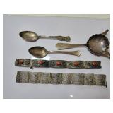 Unmarked Silver bracelets & Spoons