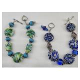 HM Lampwork Glass Beads & Sterling Findings