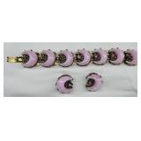 Possibly Purple Thermoset Cabochon Vint Bracelet