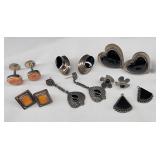 Sterling Earrings / Cuff Links 70.64 GRAMS