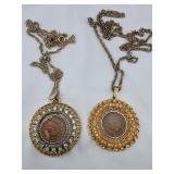 TWO Indian Head Penny Necklaces 1906 & 1907