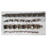 FOUR Sterling Bracelets various markings