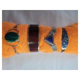 FOUR Sterling Bracelets various markings