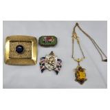 Art Deco Topaz / Glass Necklaces & MORE - READ