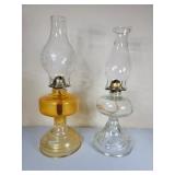 2- Oil Lamps - 1 is Eagle with Chimney's