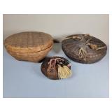 3 - Vintage Asian Sewing Baskets