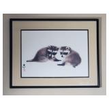 S. Yee Pair of Raccoons Print #274/3000  21' x 27'