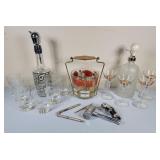 Vint barware Ice Bucket Duck Glasses Face Glasses