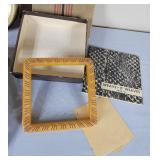 Asst Sewing Lot Vint Leather pouch Backlite weavin