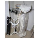 KS Quilted Bed Spread crochet items & Stand