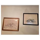 Framed Pictures Winter & Waterfront Robert Fabe