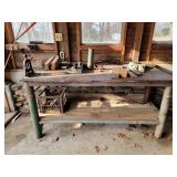 Steel Table w/ Pipe Vise 73' W x 27' D x 35' H