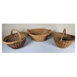 Three Wicker Baskets