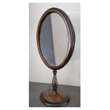 Wood Shaving Mirror on Stand 17'