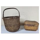 Baskets Nantucket Style, Covered Basket 7"