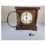 Mantel Clock w/ Key no visible Name  -
