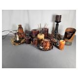 Asst Candle Decorations in Fall Colors Pip berry