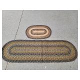 Brown Pattern Oval Rugs & 1 Runner