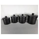 Black 4pc Cannister Set