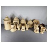 Asst Pfalzgraf Cannister Set, Bowls, Bread Box