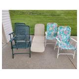 Lawn Chairs 4 Chairs & 1 Chaise
