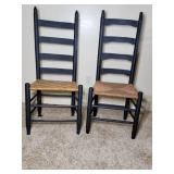 Two Ladderback chairs 24" H Seats do not Match