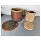 Sugar Buckets with Lids - Appear to be Old