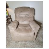 SUEDE-Like Tan Recliner 35" W x 38" H CLEAN