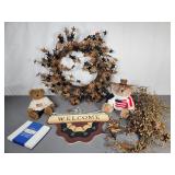Patriotic Decorations, Bears Pip Berry Garland