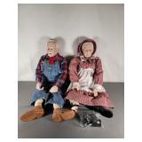 Ceramic Grandma Grandpa 1 shoe on each repairs