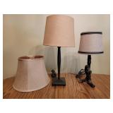 Two Small table lamps 1 is metal
