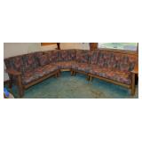 Ranch Oak MCM sectional couch