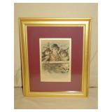 Framed Art 3 Kids from Victorian Era