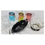 Mason Like Jars Vases & 3 Bowls
