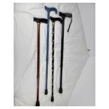 4 Adjustable Canes Crosses Leopard Black Like New